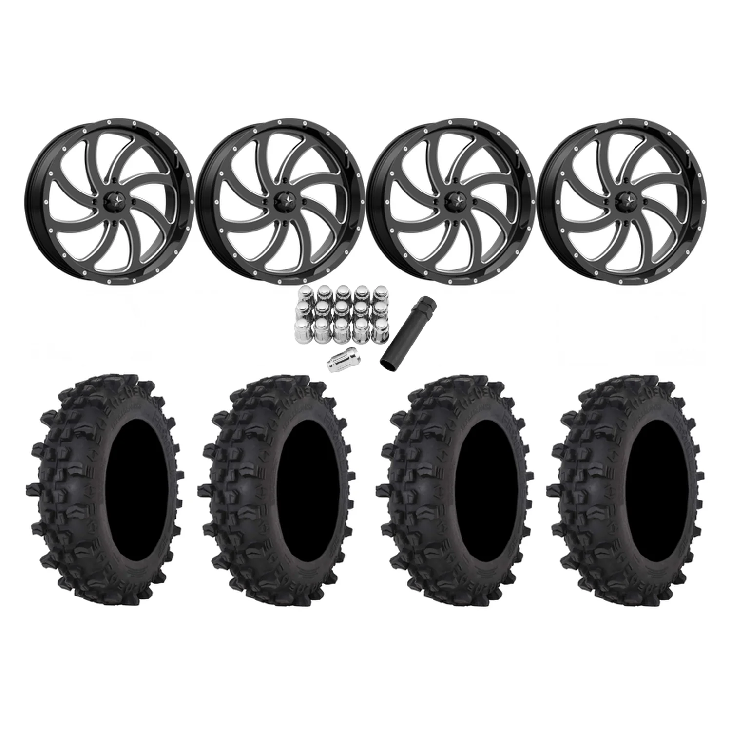 Frontline ACP 37x9.5-22 tires on MSA M36 Switch milled wheels