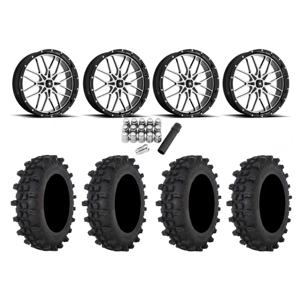 Frontline ACP 37x9.5-22 Tires on MSA M45 Portal Machined Wheels, complete kit