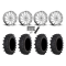 Frontline ACP 35x9.5-20 Tires on MSA M46 Blade Chrome Wheels
