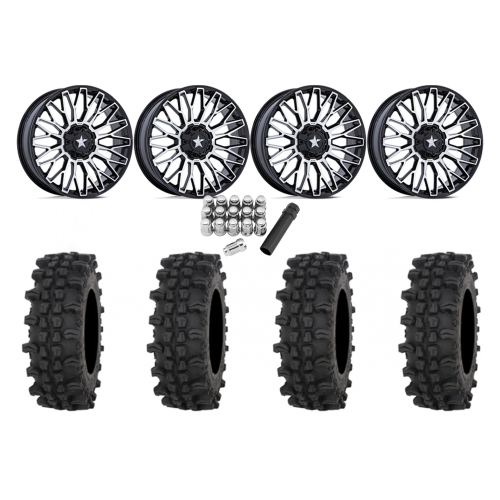 Frontline ACP 35x9.5-20 Tires on MSA M50 Clubber Machined Wheels