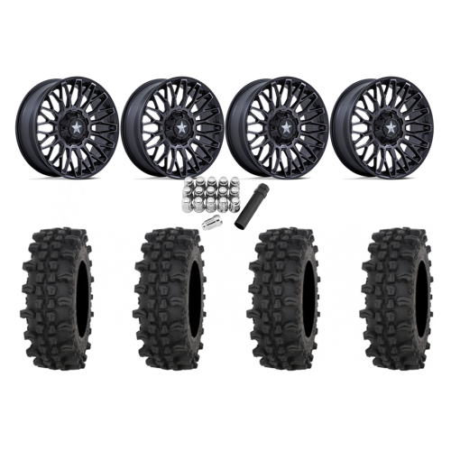 Frontline ACP 35x9.5-20 Tires on MSA M50 Clubber Matte Black DDT Wheels