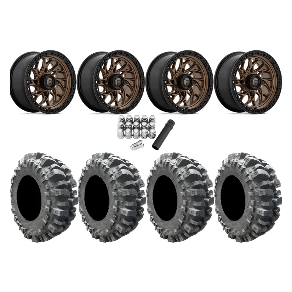 Interco Bogger 30x10-15 Tires on Fuel Runner Matte Bronze Wheels, complete kit
