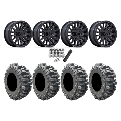 Interco Bogger 31x9.5-15 Tires on MSA M49 Creed Matte Black Wheels