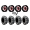 Interco Bogger 33x9.5-20 Tires on Fuel Kompressor Gloss Black w/ Red Tint Wheels
