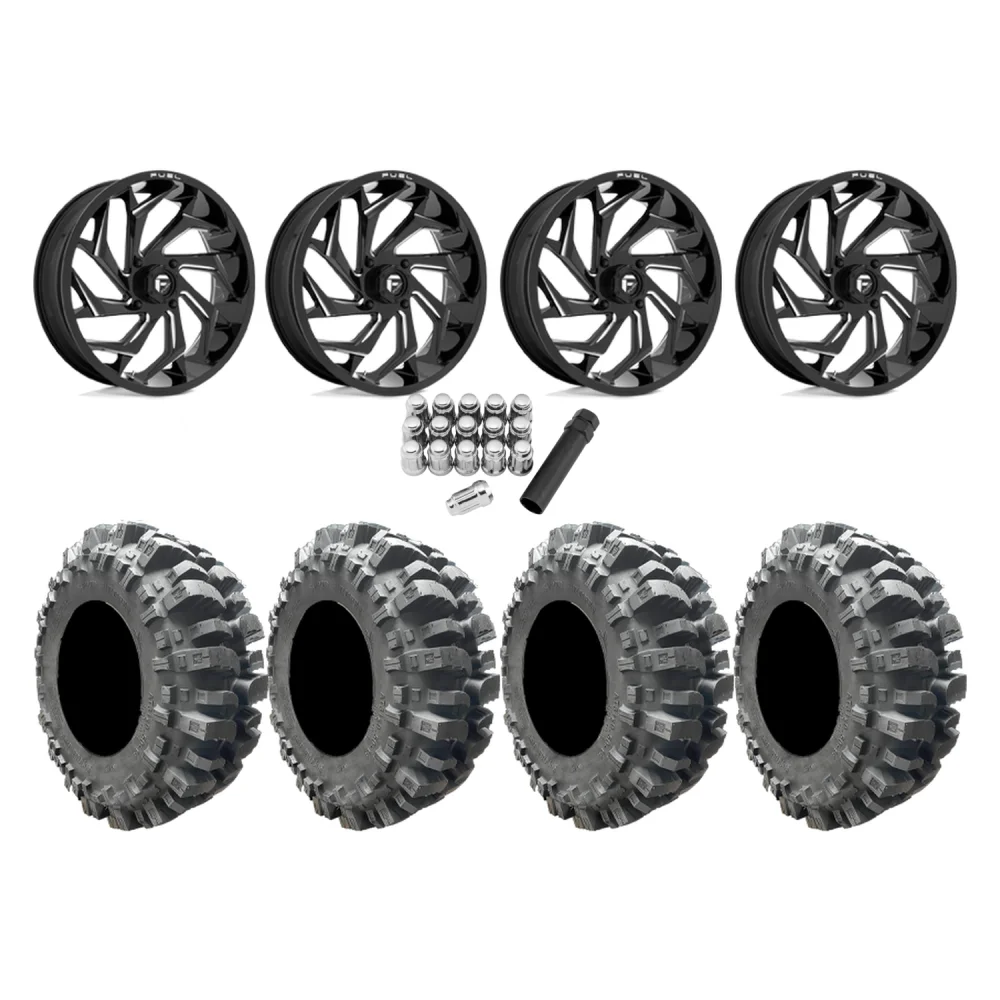 Interco Bogger 35x9.5-20 Tires on Fuel Reaction Wheels, complete kit