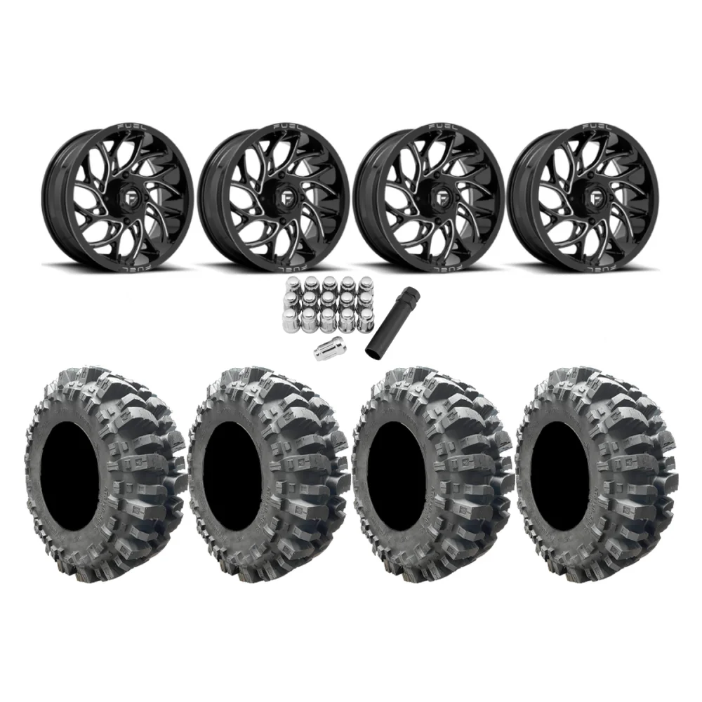 Interco Bogger 35x9.5-20 Tires on Fuel Runner Wheels, complete kit