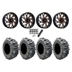 Interco Bogger 33x9.5-20 Tires on Fuel Runner Candy Orange Wheels