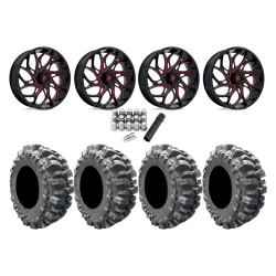 Interco Bogger 33x9.5-20 Tires on Fuel Runner Candy Red Wheels