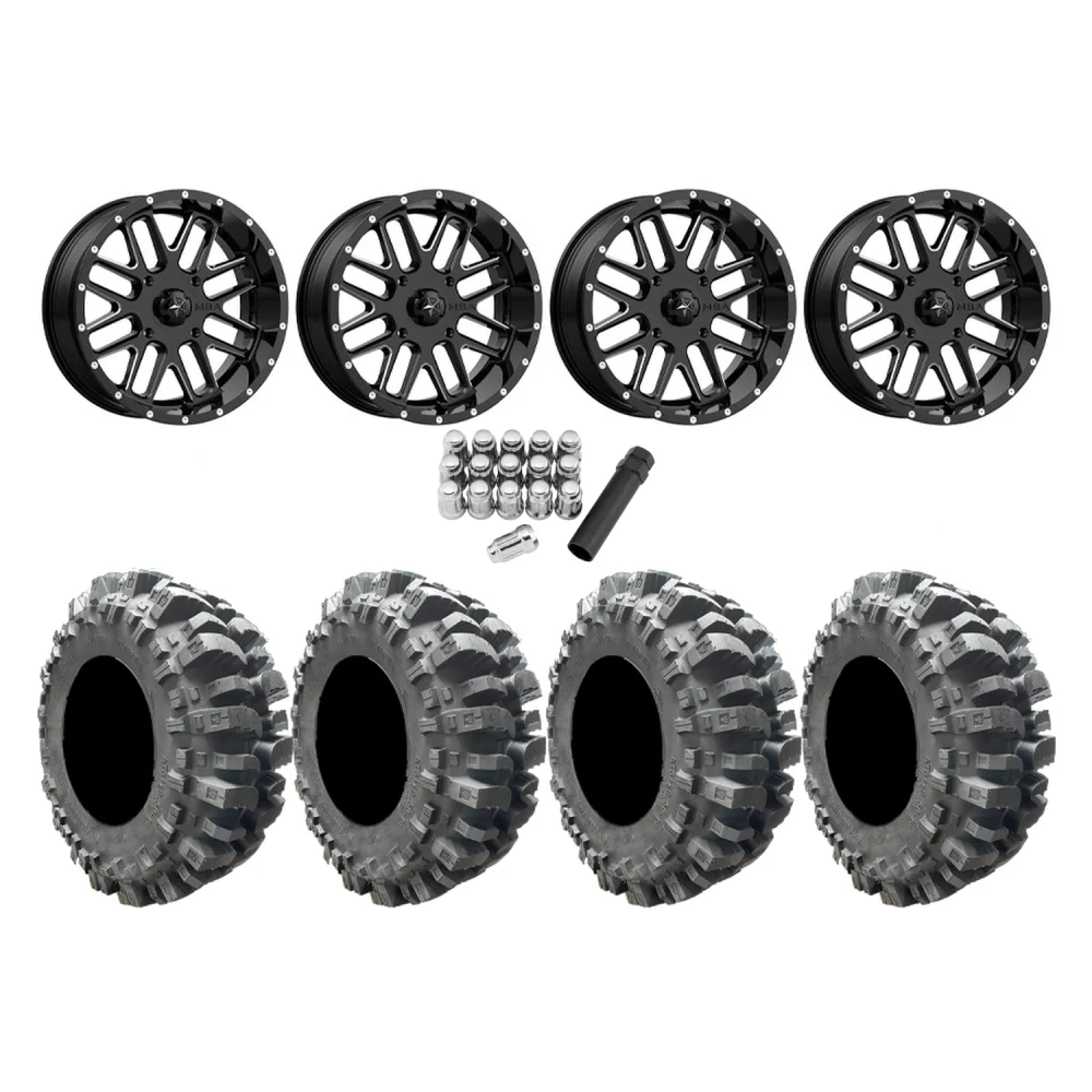 Interco Bogger 35x9.5-20 Tires on MSA M35 Bandit Wheels, complete kit