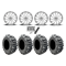 Interco Bogger 33x9.5-20 Tires on MSA M46 Blade Chrome Wheels