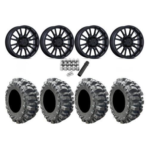 Interco Bogger 33x9.5-20 Tires on MSA M51 Thunderlips Matte Black Wheels