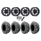 Interco Bogger 35x9.5-20 Tires on MSA M51 Thunderlips Matte Black Wheels