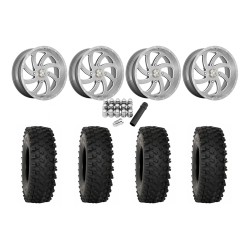 System 3 ATX470 35x10-18 Tires on MSA M36 Switch Brushed Titanium Wheels System 3 ATX470 35x10-18 Tires on MSA M36 Switch Brushed Titanium Wheels