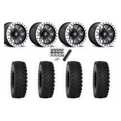 System 3 ATX470 35x10-15 Tires on Fuel Hardline Gloss Black Milled Beadlock Wheels