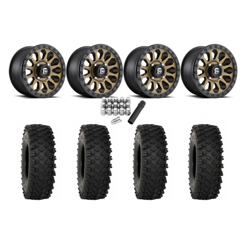 System 3 ATX470 35x10-15 Tires on Fuel Vector Matte Bronze Wheels System 3 ATX470 35x10-15 Tires on Fuel Vector Matte Bronze Wheels
