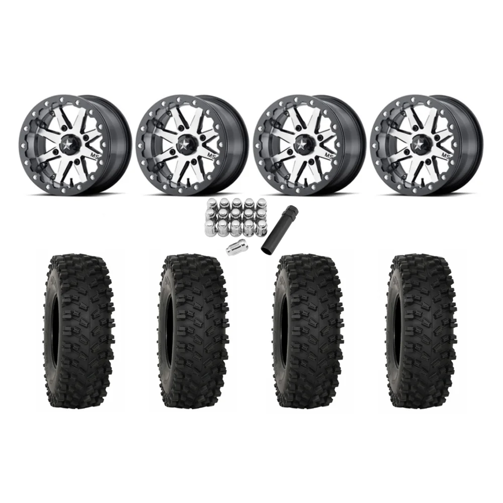 System 3 ATX470 30x10-14 Tires on MSA M21 Lok Beadlock Wheels, complete kit