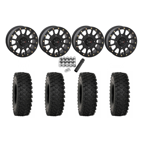 System 3 ATX470 30x10-14 Tires on SB-5 Matte Black Beadlock Wheels