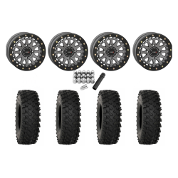 System 3 ATX470 32x10-15 Tires on SB-6 Gunmetal Grey Beadlock Wheels