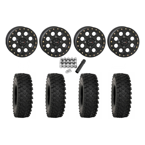 System 3 ATX470 30x10-14 Tires on SB-7 Matte Black Beadlock Wheels