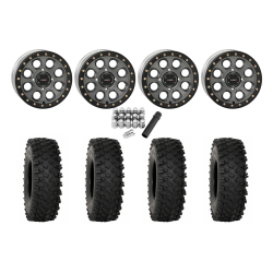 System 3 ATX470 28x10-14 Tires on SB-7 Matte Titanium Beadlock Wheels System 3 ATX470 28x10-14 Tires on SB-7 Matte Titanium Beadlock Wheels