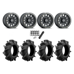 Assassinator Mud Tires 32x8-14 on Method 401 Matte Black Beadlock Wheels