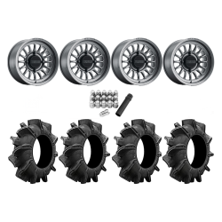 Assassinator Mud Tires 28x10-14 on Method 411 Gloss Titanium Wheels