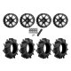 Assassinator Mud Tires 28x8-14 on Frontline 556 Black Wheels