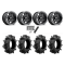 Assassinator Mud Tires 34x8-14 on Fuel Anza D557 Wheels