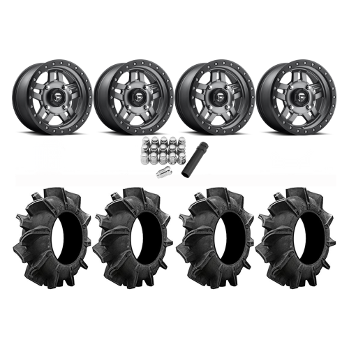 Assassinator Mud Tires 28x10-14 on Fuel Anza D558 Wheels