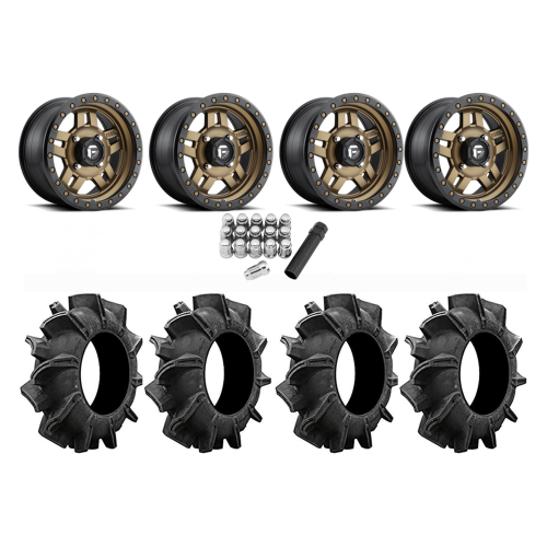 Assassinator Mud Tires 28x10-14 on Fuel Anza D583 Wheels