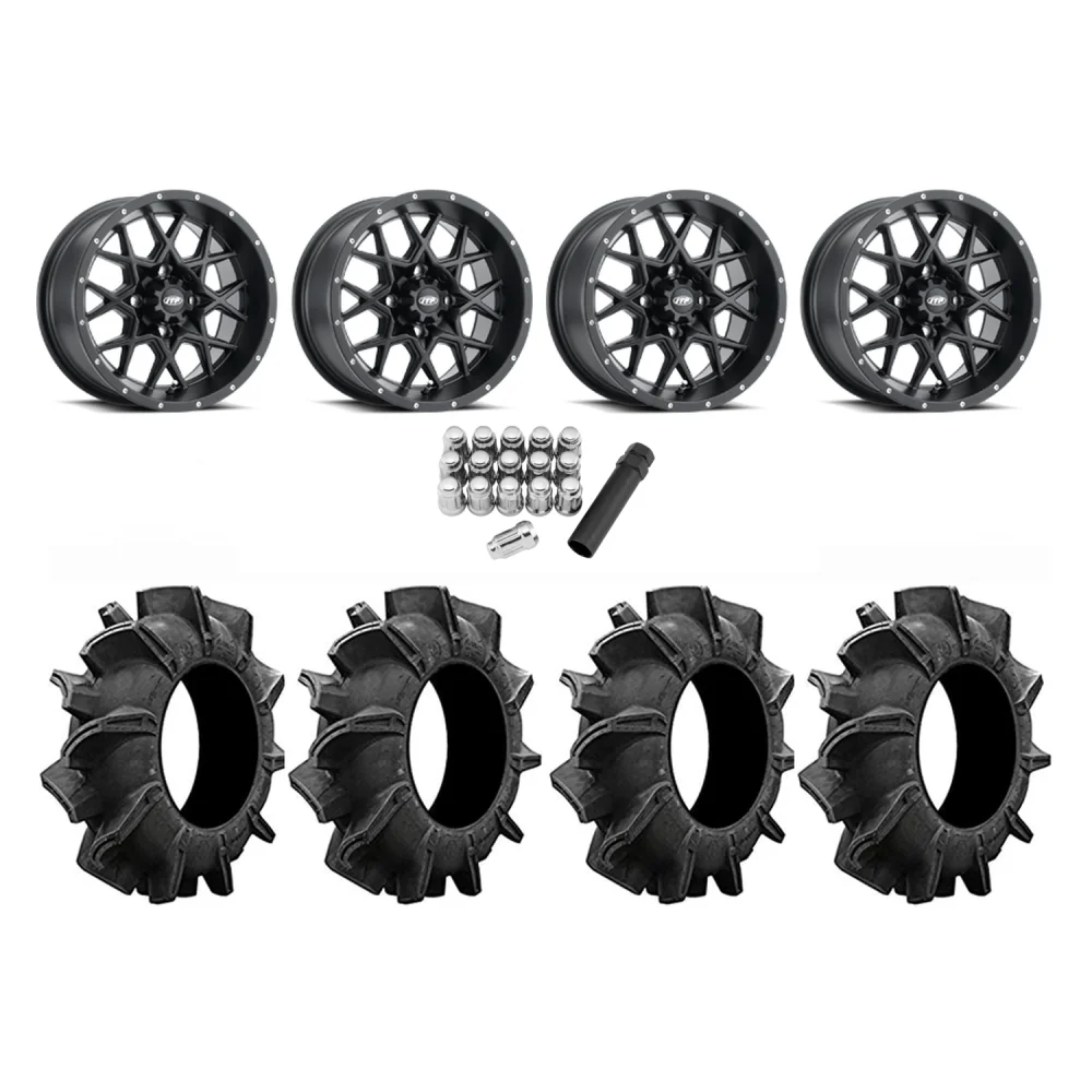 Assassinator Mud Tires 28x8-14 on ITP Hurricane Wheels, complete kit