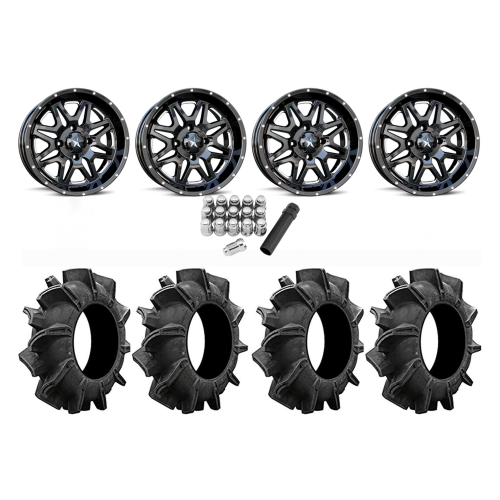 Assassinator Mud Tires 28x10-14 on MSA M26 Vibe Milled Wheels