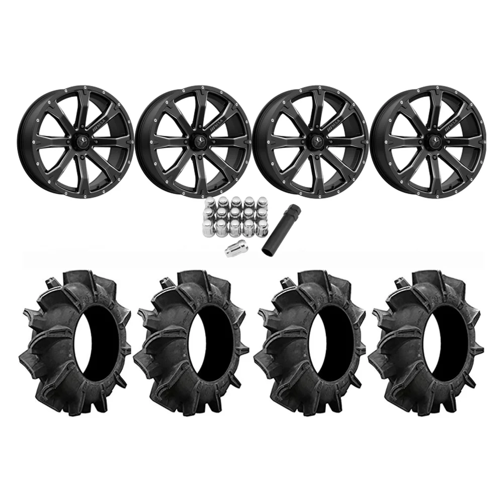 Assassinator Mud Tires 32x8-14 on MSA M42 Bounty Wheels, complete kit