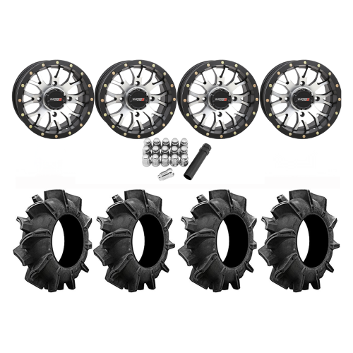 Assassinator Mud Tires 28x10-14 on ST-3 Machined Wheels