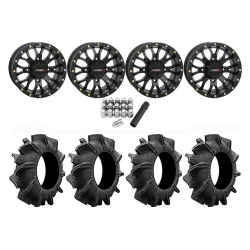 Assassinator Mud Tires 28x10-14 on ST-3 Matte Black Wheels