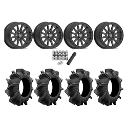 Assassinator Mud Tires 29.5x8-14 on V05 Satin Black Beadlock Wheels Assassinator Mud Tires 29.5x8-14 on V05 Satin Black Beadlock Wheels