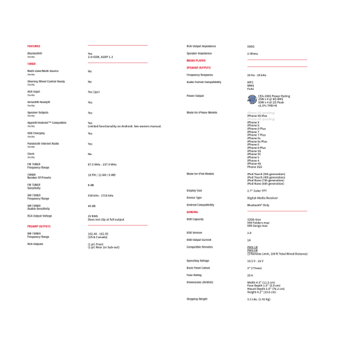 Rockford Fosgate Compact Digital Media Receiver w/ 2.7" Display