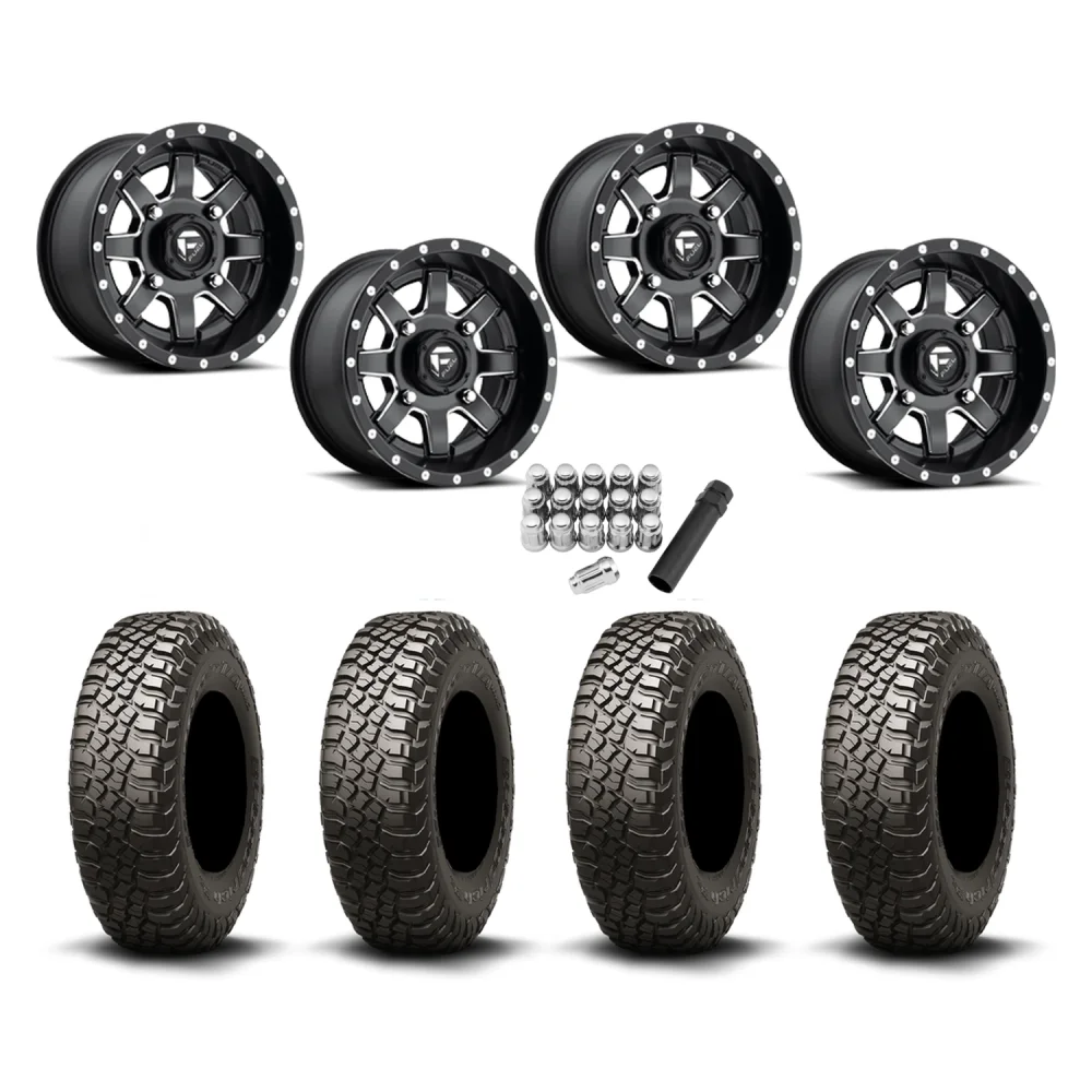 BFGoodrich Mud-Terrain KM3 32x10-15 Tires on Fuel Maverick Wheels, complete kit