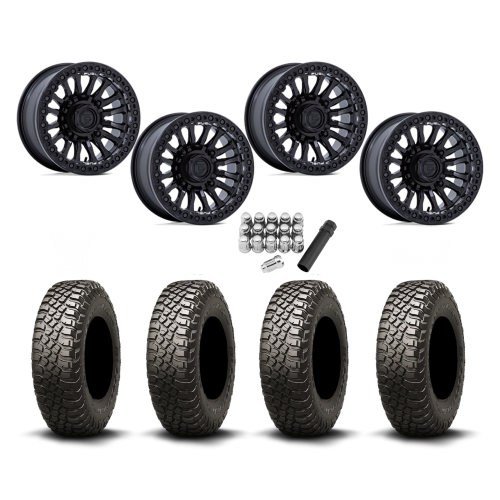 BFGoodrich Mud-Terrain KM3 30x10-15 (8ply) Radial Tires on Fuel Rincon Blackout Beadlock Wheels