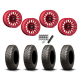 BFGoodrich Mud-Terrain KM3 32x10-15 Tires on Fuel Rincon Candy Red Beadlock Wheels