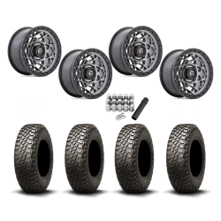 BFGoodrich Mud-Terrain KM3 30x10-15 (8ply) Radial Tires on Fuel Unit Matte Anthracite Wheels