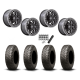 BFGoodrich Mud-Terrain KM3 30x10-15 (8ply) Radial Tires on Fuel Unit Matte Black Wheels