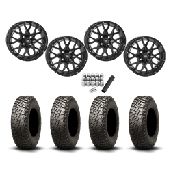 BFGoodrich Mud-Terrain KM3 28x10-14 Tires on ITP Hurricane Satin Black Wheels