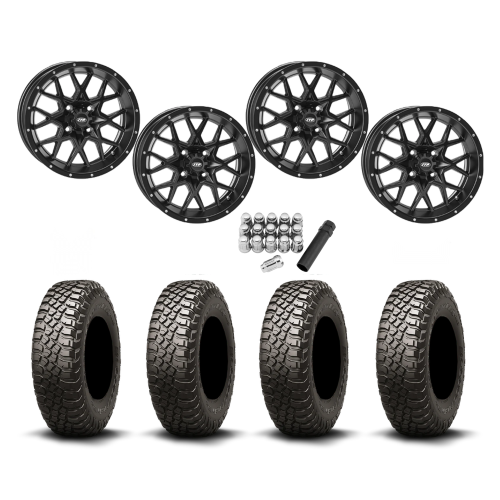 BFGoodrich Mud-Terrain KM3 28x10-14 Tires on ITP Hurricane Satin Black Wheels