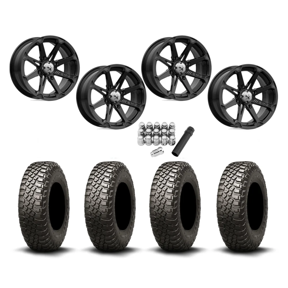 BFGoodrich Mud-Terrain KM3 30x10-14 Tires on MSA M12 Diesel Wheels, complete kit