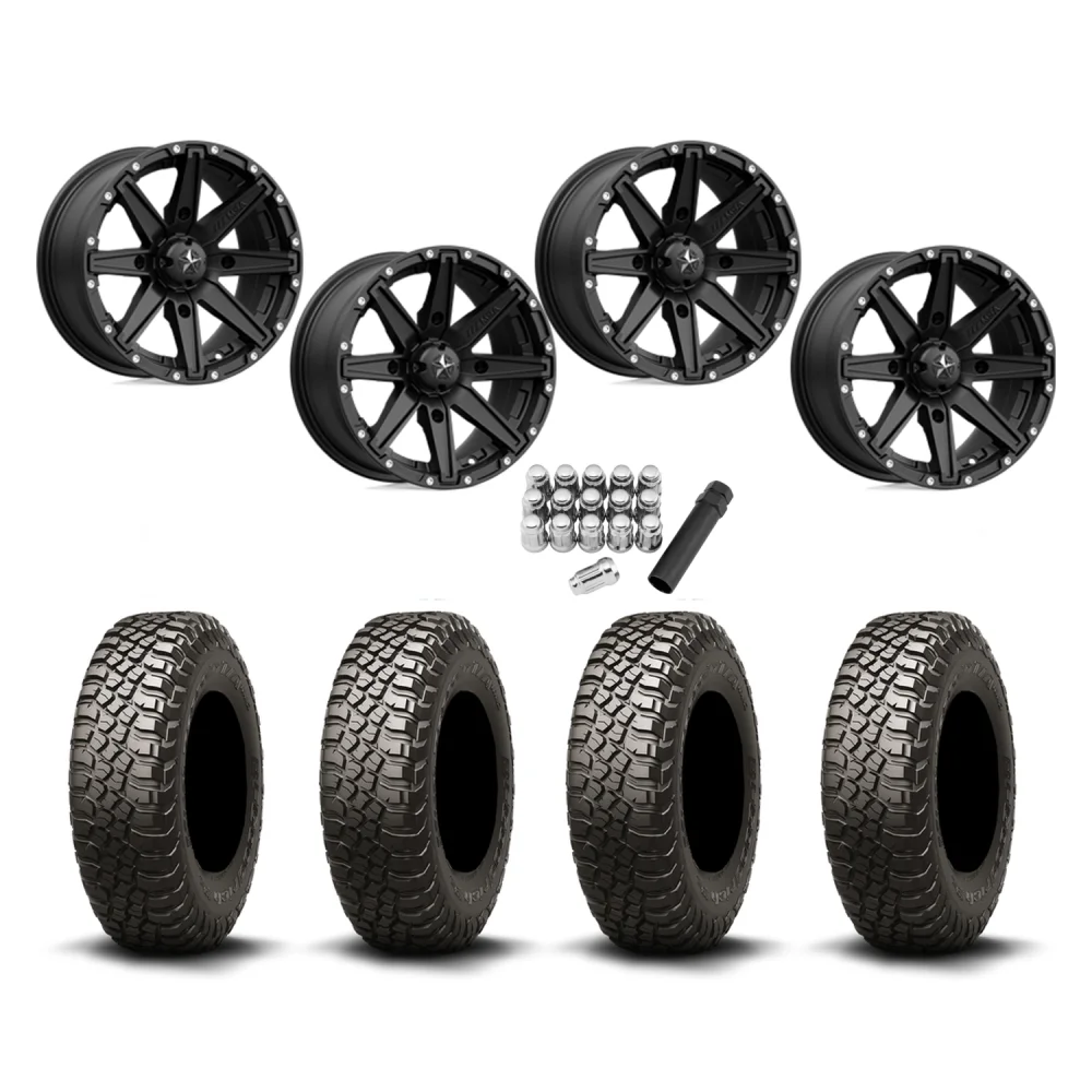 BFGoodrich Mud-Terrain KM3 28x10-14 Tires on MSA M33 Clutch Wheels, complete kit
