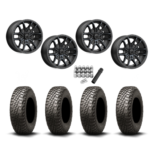 BFGoodrich Mud-Terrain KM3 28x10-14 Tires on MSA M43 Fang Titanium Tint Wheels