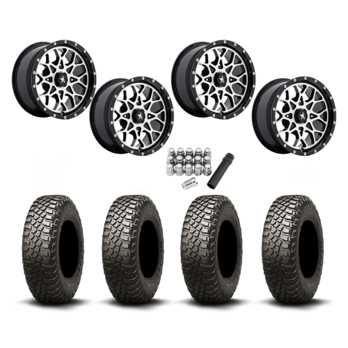 BFGoodrich Mud-Terrain KM3 28x10-14 Tires on MSA M45 Portal Machined Wheels