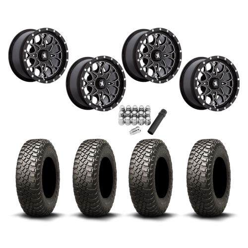 BFGoodrich Mud-Terrain KM3 28x10-14 Tires on MSA M45 Portal Gloss Black Milled Wheels BFGoodrich Mud-Terrain KM3 28x10-14 Tires on MSA M45 Portal Gloss Black Milled Wheels