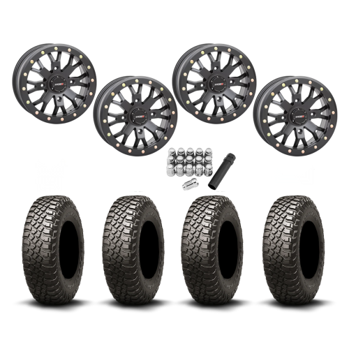 BFGoodrich Mud-Terrain KM3 32x10-14 Tires on ST-3 Matte Black Wheels